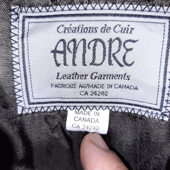 Creations De Cuir Andre Leather Driving Jacket w/Shearling Collar - Picture 6 of 9